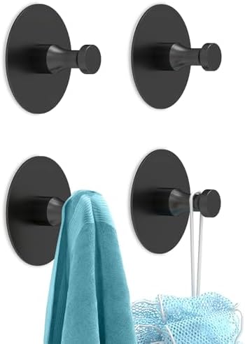 STWWO Adhesive Hooks 4PCS No Damage for Walls
