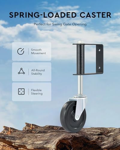 CO-Z 4 Inch Spring Loaded Gate Wheel