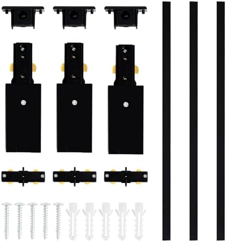 VANoopee 10FT H Track Lighting Rails Kit Black