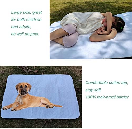 Careboree Reusable Cotton Bed Pad 34X52 2-Pack Underpad for Mattress