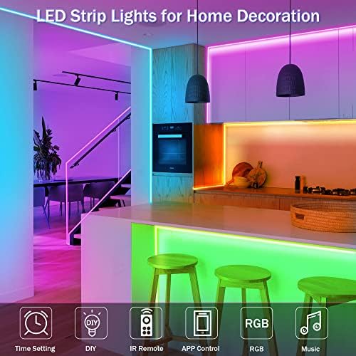 KEELIXIN Bluetooth Music Sync LED Strip Lights for Bedroom 1