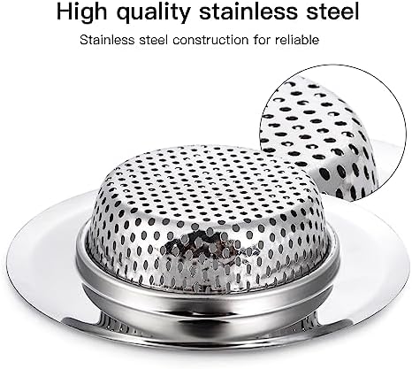 4 Pack Heavy Duty Stainless Steel Drain Strainers