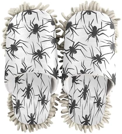 Zhirexin Halloween Black Web Cleaning Slippers 1