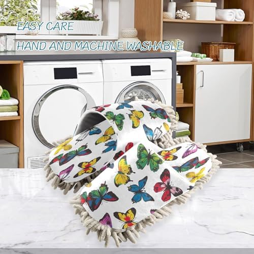 Zhirexin Colorful Butterfly Cleaning Slippers