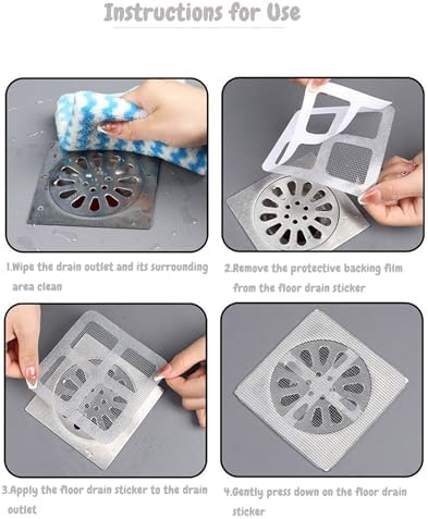 25pcs 4 X 4 Disposable Shower Drain Cover