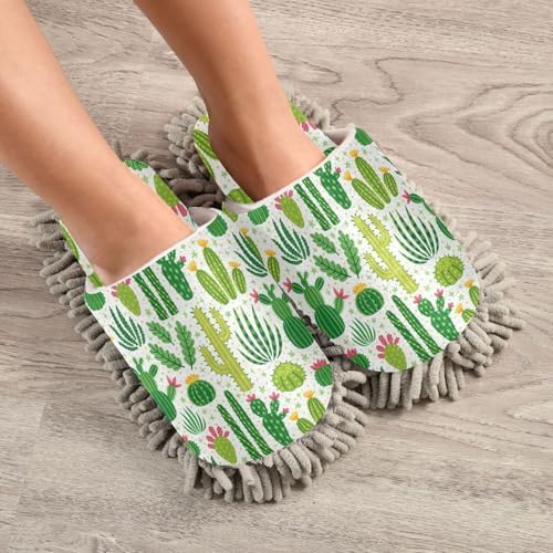 Sinestour Cactus Mop Slippers for Floor Cleaning