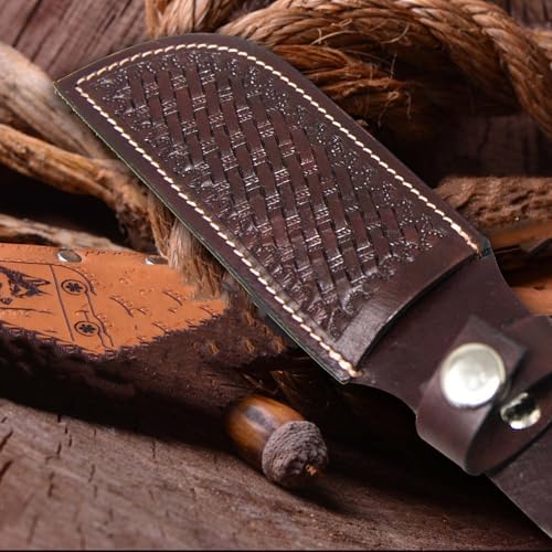 Hulara Handmade Leather Knife Sheath with Belt Loop