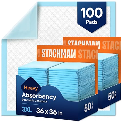 Stack Man Chucks Pads Disposable Underpads 100-Pack