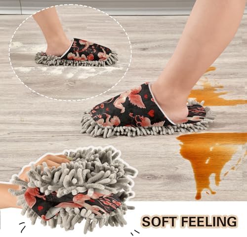 Cute Baby Kitchen Cleaning Slippers with Microfiber Mop Pads