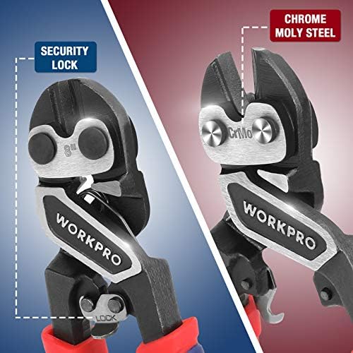WORKPRO 4-Piece Snap Ring Pliers Set and 8 Mini Bolt Cutter