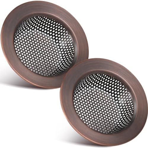Retisee 2 Pcs Stainless Steel Sink Strainer Red Bronze 44 Diameter