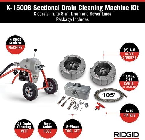RIDGID 23717 K-1500B Sectional Drain Cleaner