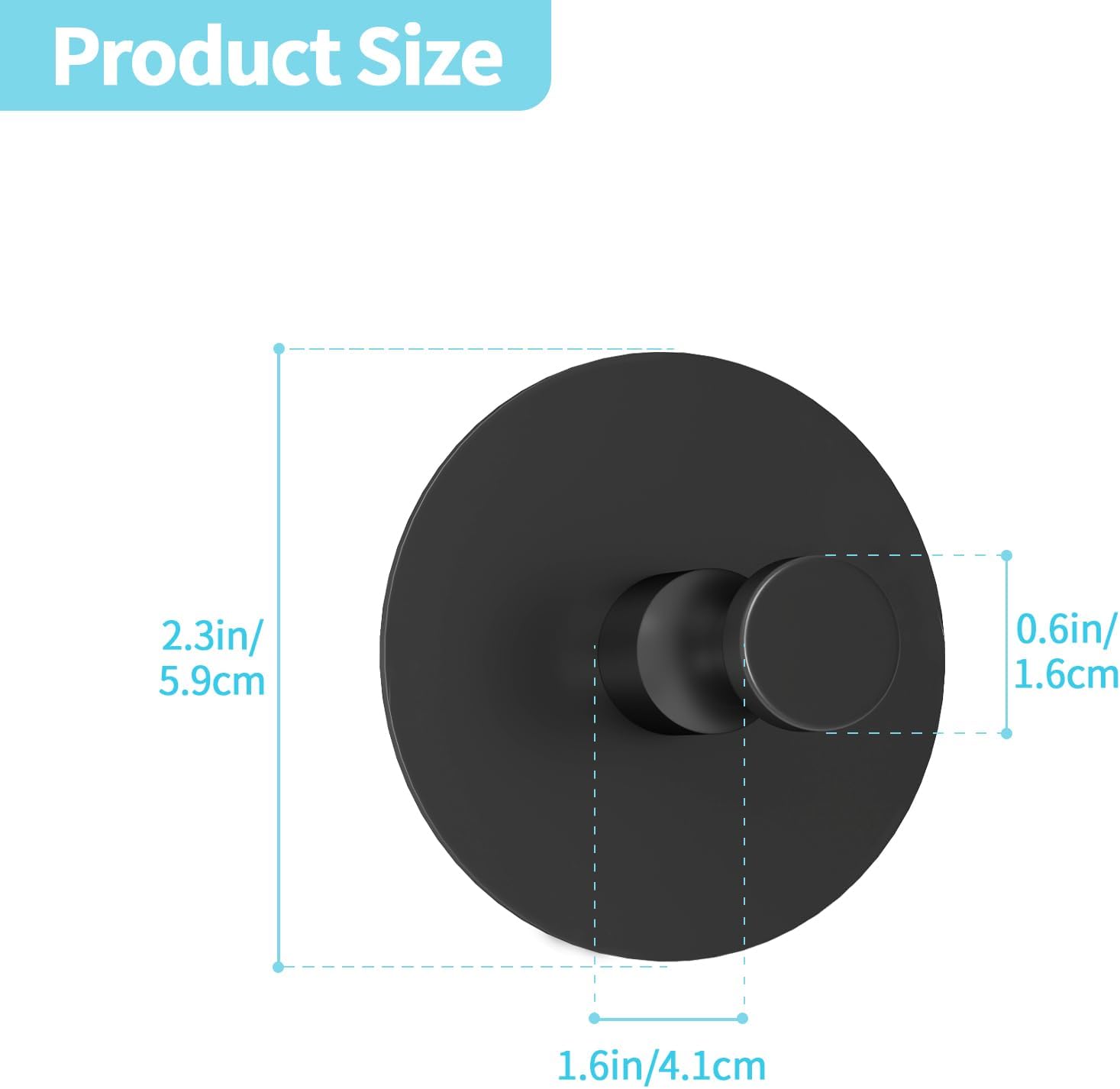 STWWO Adhesive Hooks 4PCS No Damage for Walls