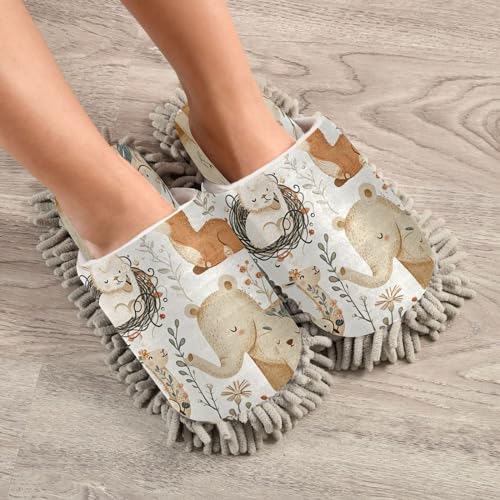 Zhirexin Cartoon Animal Cleaning Slippers