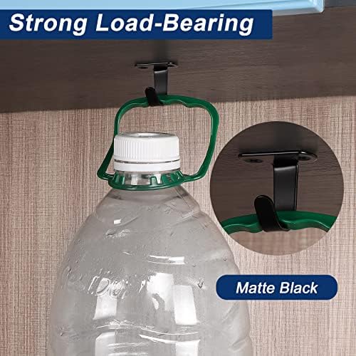 NearMoon Matte Black Stainless Steel Ceiling Hooks 10 Pack