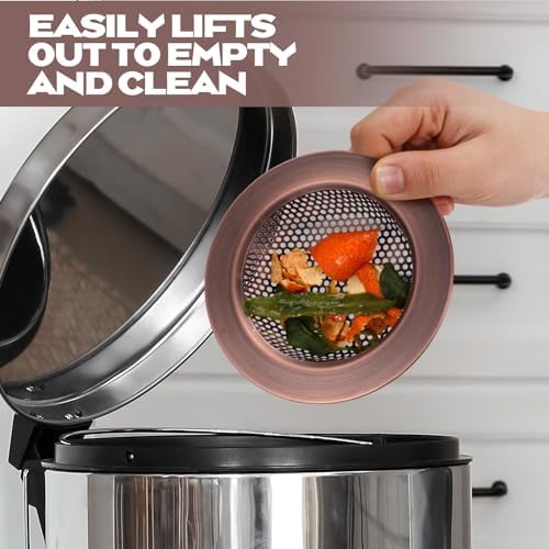 Retisee 2 Pcs Stainless Steel Sink Strainer Red Bronze 44 Diameter