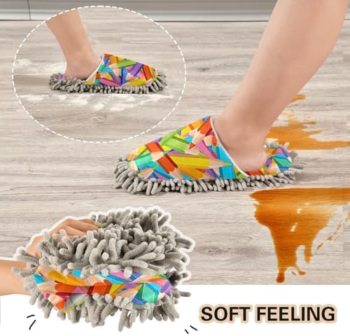 Sinestour Mop Slippers for Floor Cleaning Washable and Comfortable