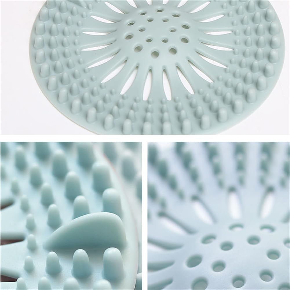 WELANGBN Hair Catcher Drain Cover Durable Silicone 2 Pack Blue
