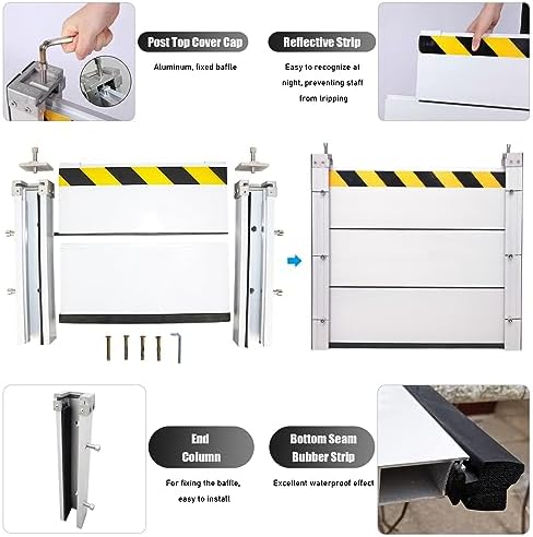 High Flood Control Baffle Door Barrier with Aluminum Gate