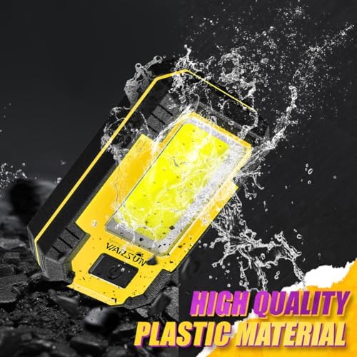 WARSUN Rechargeable LED Work Light 1200LM Bright Yellow
