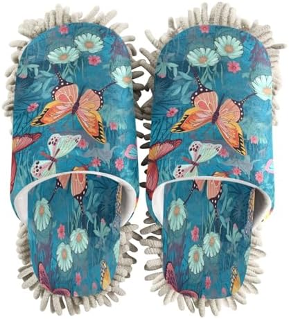 Zhirexin Butterfly Cleaning Slippers for House Floor