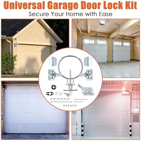 Universal Garage Door Lock Kit with Keyed Handle and Spring Latch