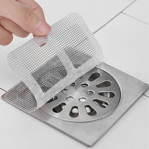 20PCS 4x4 Inch Shower Drain Hair Catcher Stickers Disposable Clogs Prevention