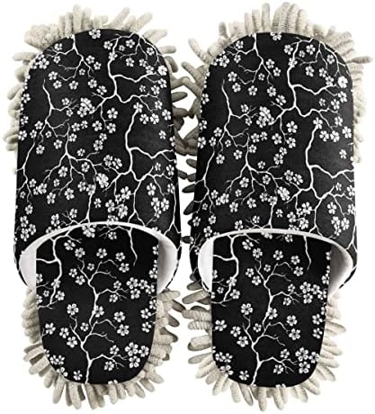 DOMIKING Mop House Slippers for Women Floor Cleaning Washable Dusting Shoes