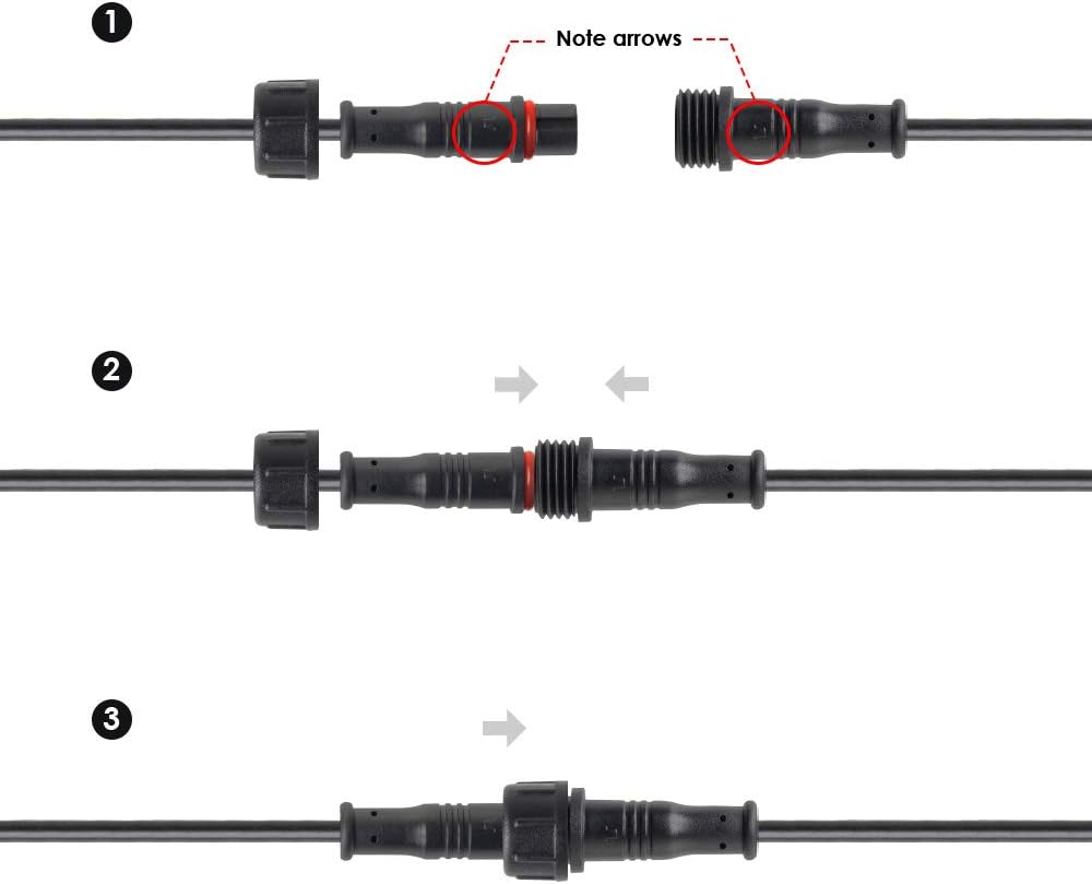 BTF-LIGHTING 5 Pin Y Splitter Connector Set