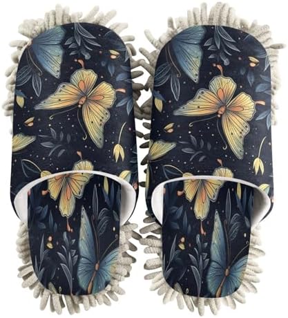 Zhirexin Butterfly Cleaning Slippers for Home Use