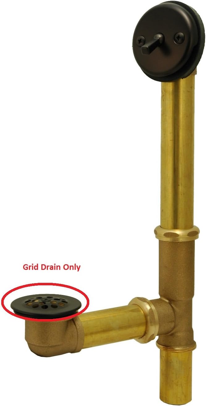 Plumb USA Tub Drain Strainer with Screw Oil Rubbed Bronze 2-78 Inch