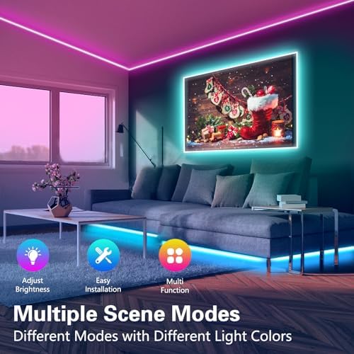 KEXU 50ft Smart WiFi LED Strip Light with Alexa and Google Assistant