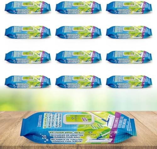 Juniper CLEAN Wet Floor Wipes 20 Count Refill Pack