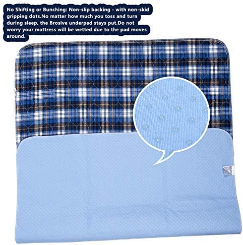 Brosive Non-Slip Bed Pads for Incontinence 36 x 34 2 Pack