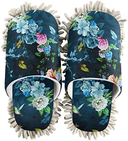 DOMIKING Mopping Slippers with Microfiber Bottom