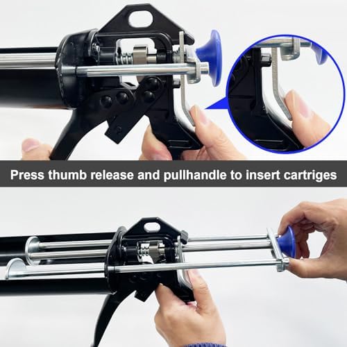Dual Cartridge Epoxy Gun 600 mL 281 Thrust Ratio