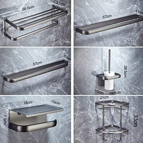 ANNBKA All Copper Grey Bathroom Hardware Set 1