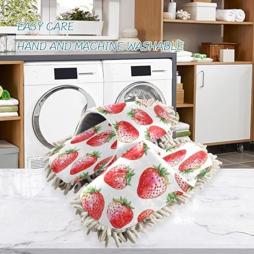Zhirexin Cartoon Strawberry Cleaning Slippers