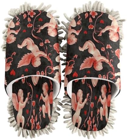 Cute Baby Kitchen Cleaning Slippers with Microfiber Mop Pads