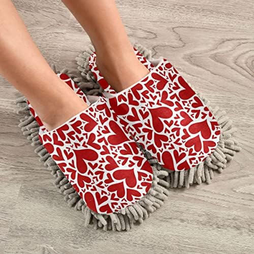 DOMIKING Heart Shaped Cleaning Slippers for Women and Men