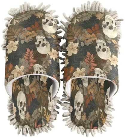 Zhirexin Cleaning Slippers for Men Women - Mop Shoes with Microfiber