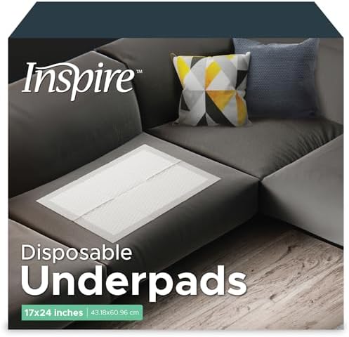 Inspire White Disposable Dog Pads 60 Count 24x17