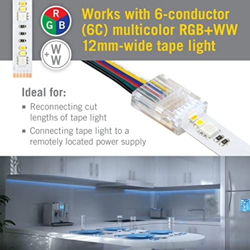Armacost SureLock Pro 6 Pin RGBWW Strip Light Connector 6-Pack