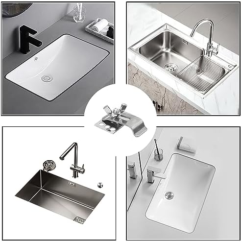 10Pcs 304 Stainless Steel Sink Clips Kit for Undermount Installation