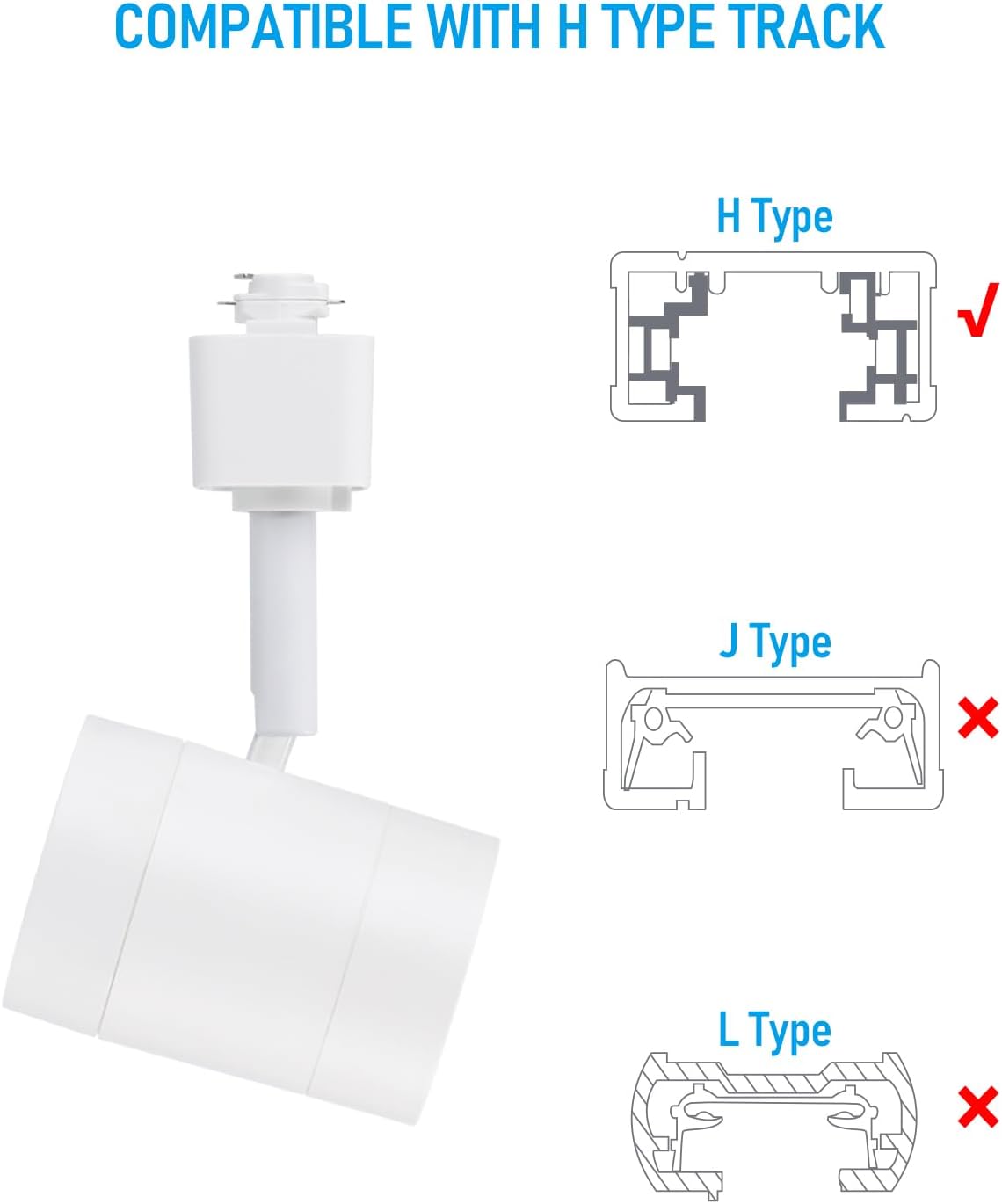 LEONLITE 4-Pack 85W LED Track Light Heads