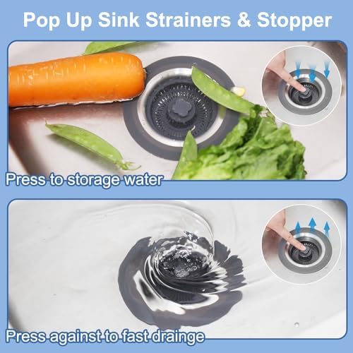 Semour 3 in 1 Kitchen Sink Drain Strainer Stopper 1