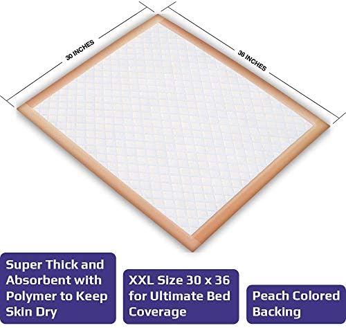 Inspire XL 30 x 36 Bed Pads for Incontinence 50 Count