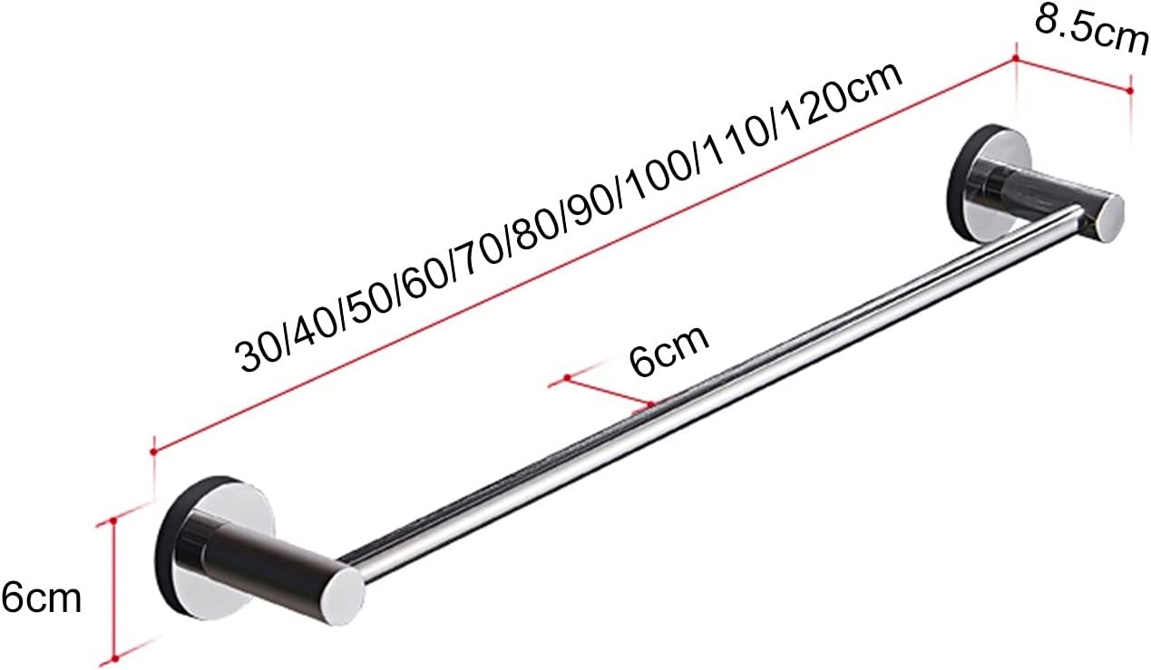 Stainless Steel Towel Rack Holder 30Cm-120Cm Polished Silver
