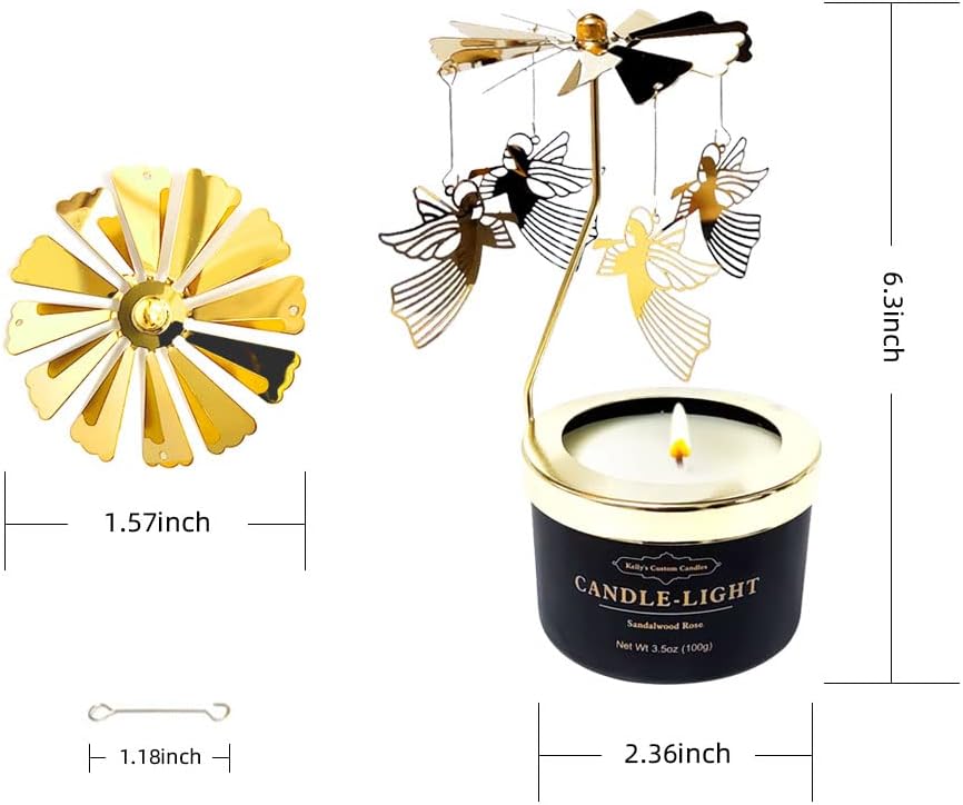 Kellys Custom Candles Angel Rotating Scented Candle