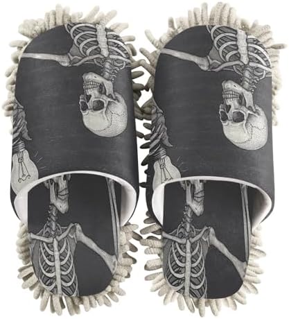 Zhirexin Comfortable Mop Slippers - Washable Microfiber Cleaning Shoes for Men Women